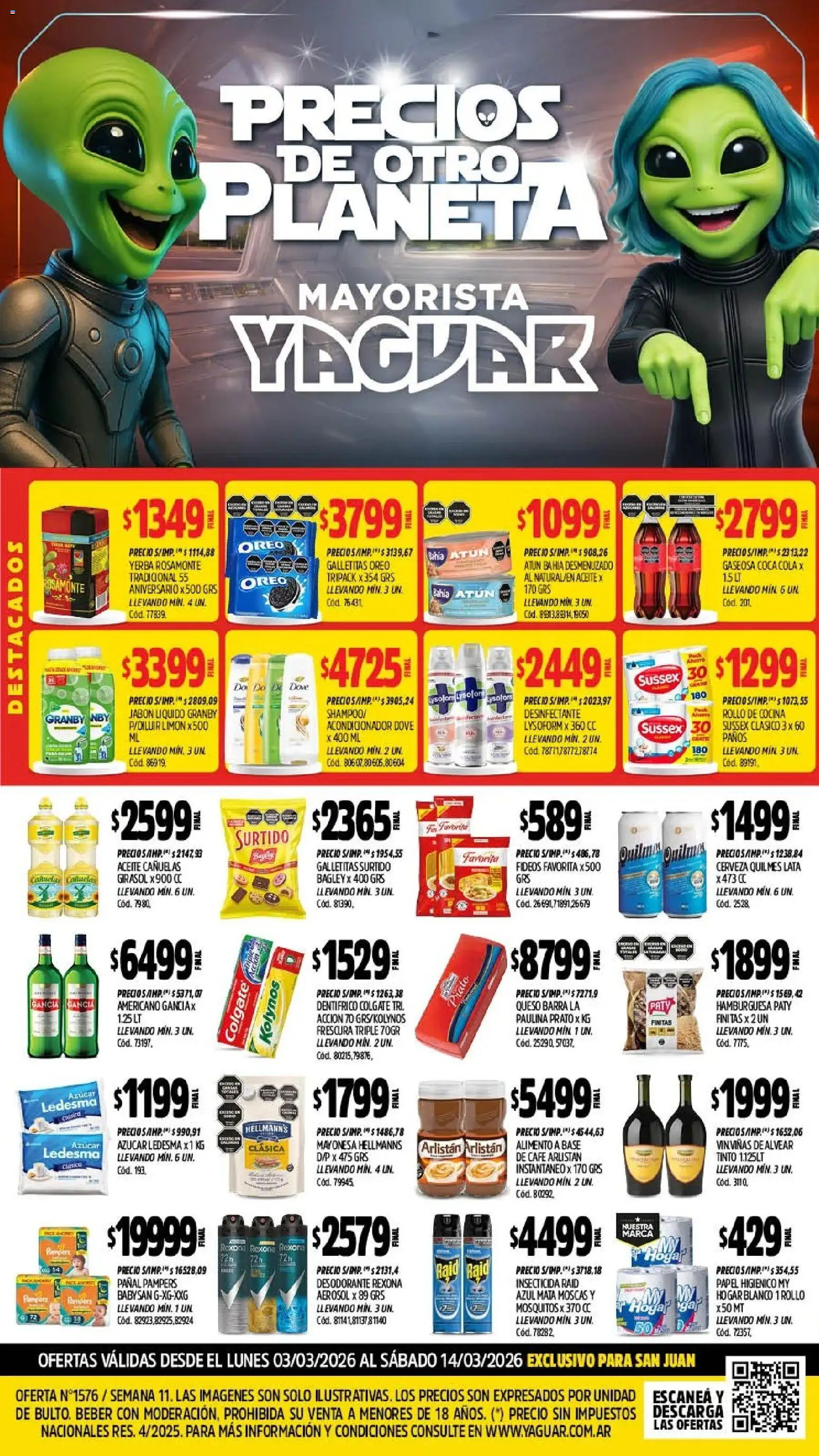Yaguar - Oferta Semanal San Juan │ válido desde el 03.03.2026 | Página: 1 | Productos: Insecticida, Yerba, Desodorante, Café