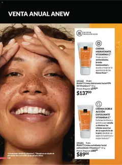 Nuevas ofertas de AVON válidas en toda la República Mexicana desde el 13.09.2025. ¡Encuentra las mejores ofertas en CREMA HIDRATANTE VITAMINA C*, Triple acción: antioxidante, brinda luminosidad y ayuda a mejorar la apariencia de las líneas finas**.! | Página: 133