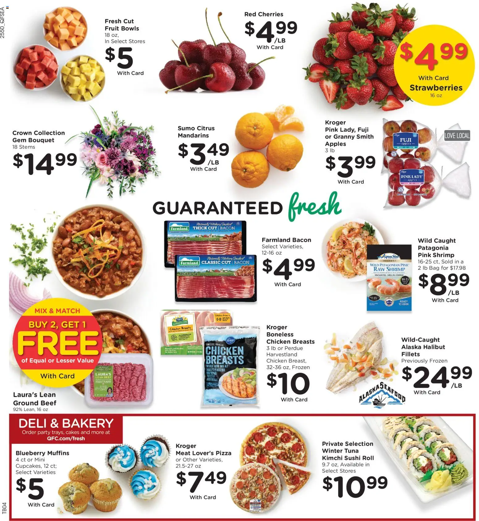 QFC Weekly Ad - WA - valid from 14.01.2026 | Page: 10 | Products: Bakery, Mandarins, Pizza, Apples
