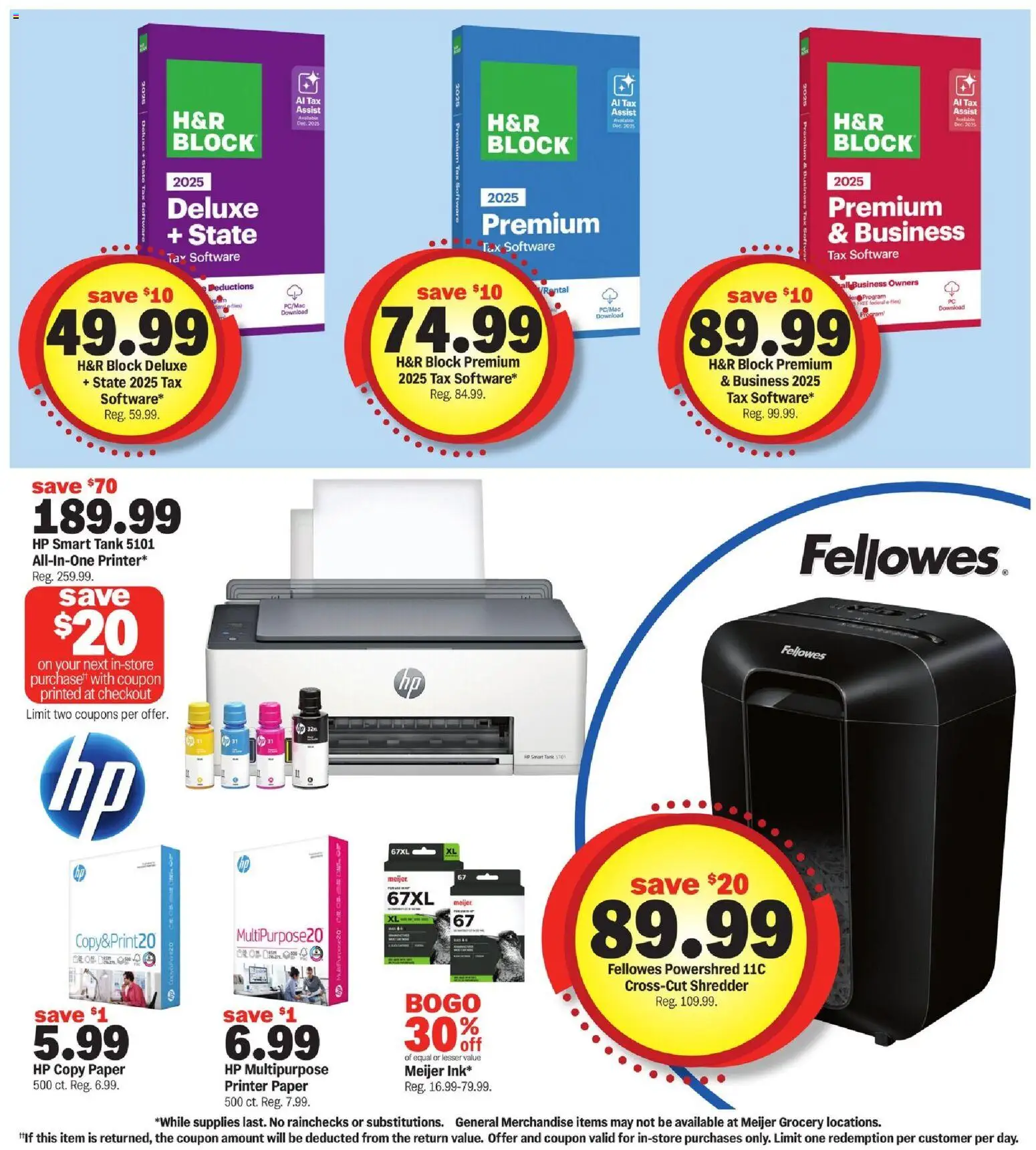 Meijer Ad - valid from 25.02.2026 | Page: 4 | Products: Printer, Shredder