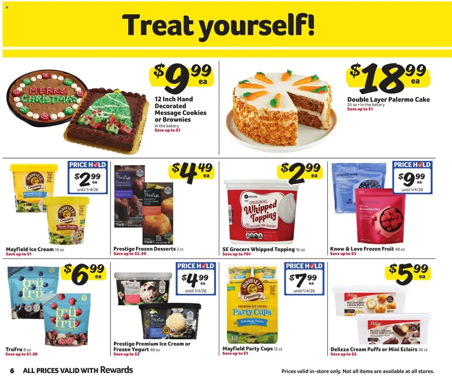 Winn Dixie In-Store Flyer - valid from 17.12.2025 | Page: 6 | Products: Bakery, Pineapple, Strawberries, Cream