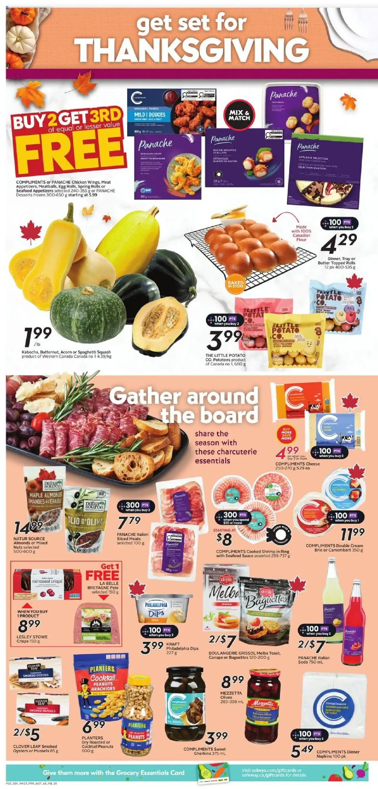 Safeway flyer valid from 02.10.2025 | Page: 5 | Products: Nuts, Potatoes, Butter, Chicken