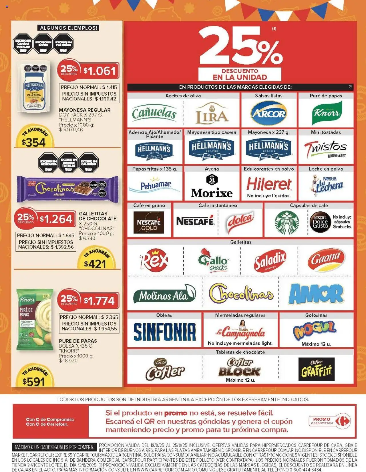 Carrefour ofertas - CABA │ válido desde el 19.08.2025 | Página: 8 | Productos: Polvo, Oliva, Té, Golosinas