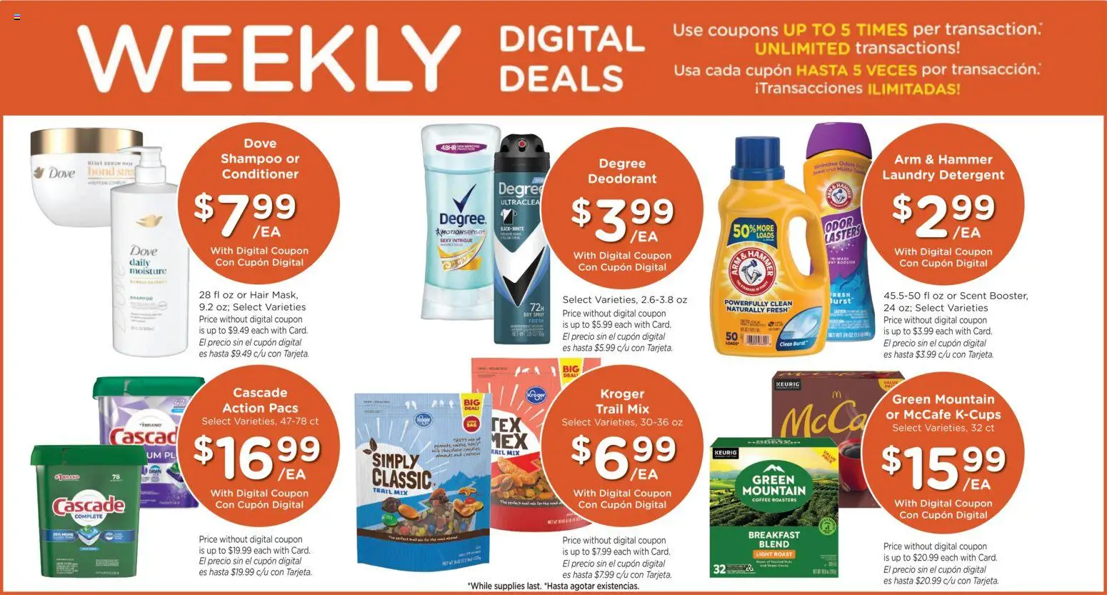 Smith's Weekly Ad - valid from 08.04.2026 | Page: 7 | Products: Conditioner, Coffee, Deodorant, Detergent