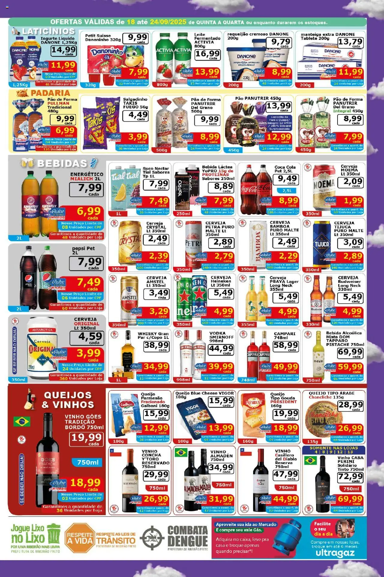 Mialich Supermercados Folheto - válido de 18.09.2025 | Página: 3 | Produtos: Queijo, Suco, Pão de forma, Requeijão