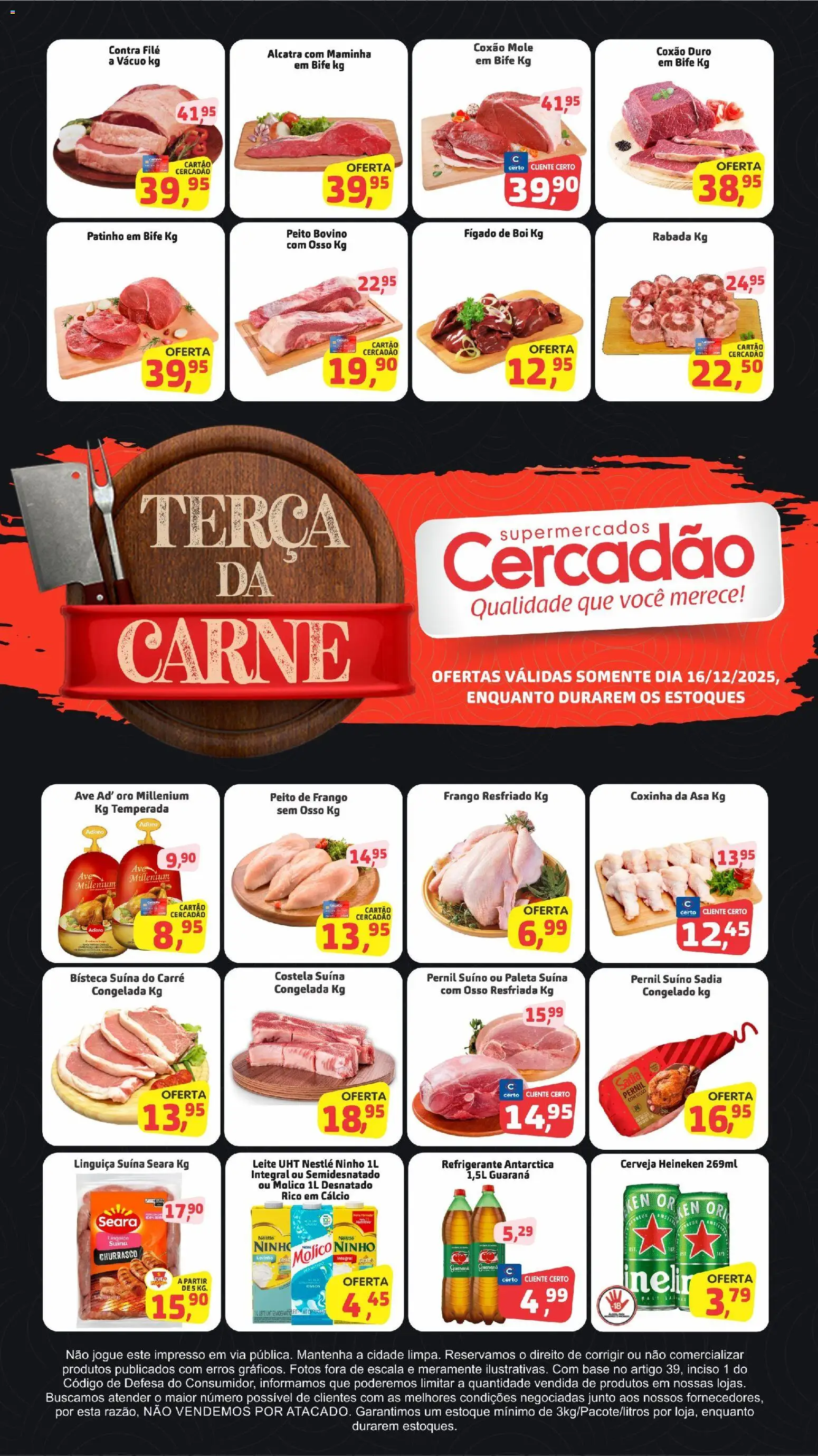 Cercadão Folheto - válido de 16.12.2025 | Página: 1 | Produtos: Alcatra, Maminha, Base, Cálcio