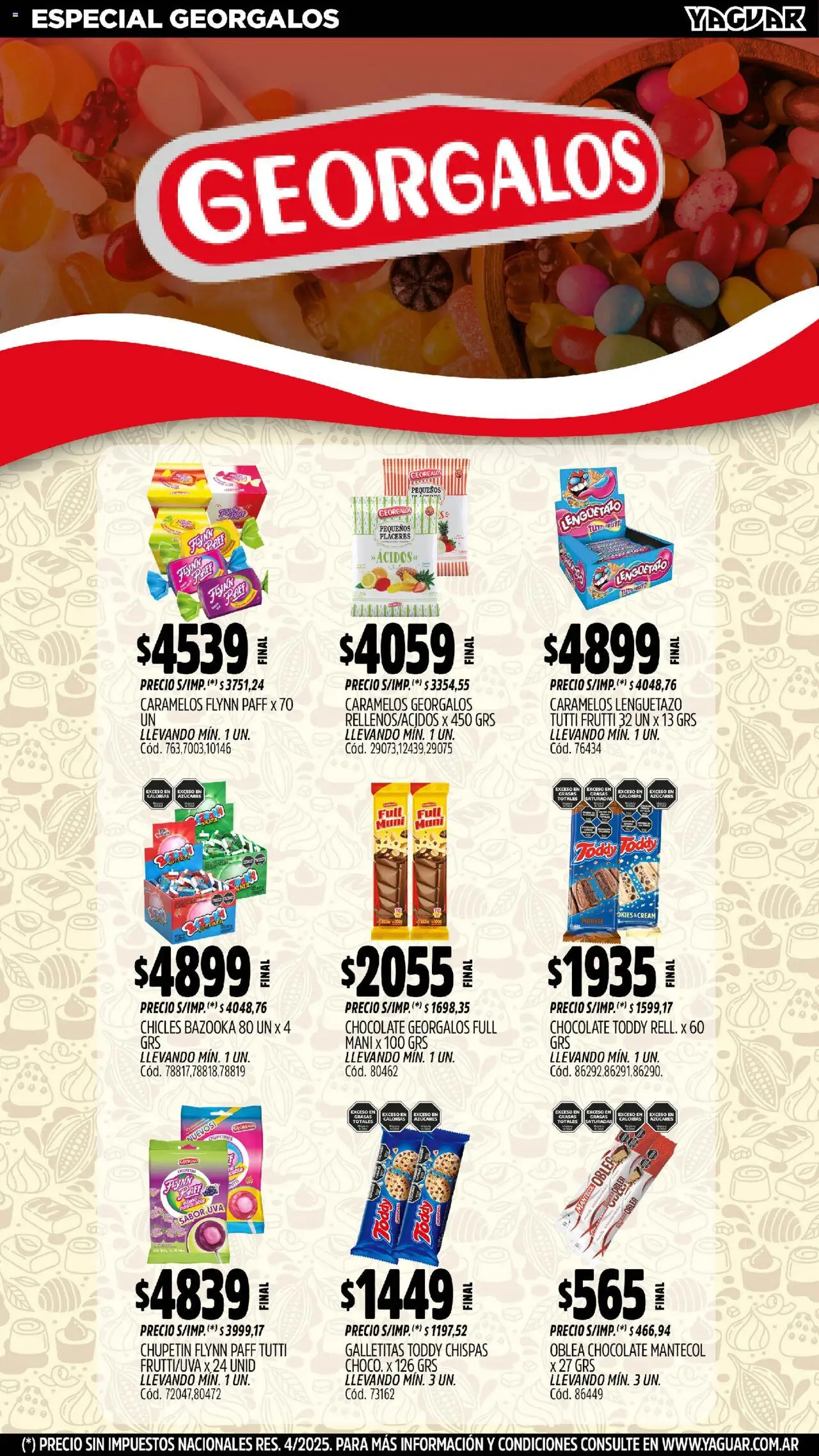 Yaguar catálogo │ válido desde el 25.08.2025 | Página: 10 | Productos: Chicles, Mani, Mousse, Uva