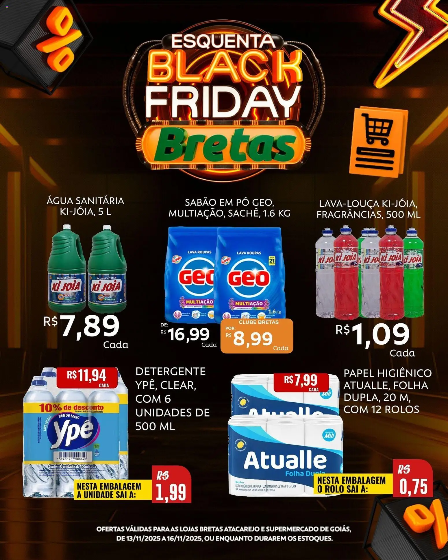Bretas Folheto - válido de 13.11.2025 | Página: 7 | Produtos: Sabão, Detergente, Roupas, Papel higiênico