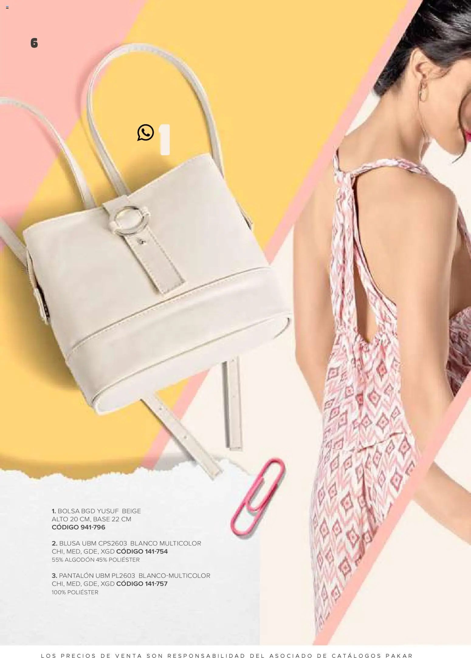 Nuevas ofertas de SC Pakar válidas en toda la República Mexicana desde el 30.01.2026. ¡Encuentra las mejores ofertas en SC Pakar catálogo Ropa! | Página: 6 | Productos: Blusa, Bolsa, Algodón