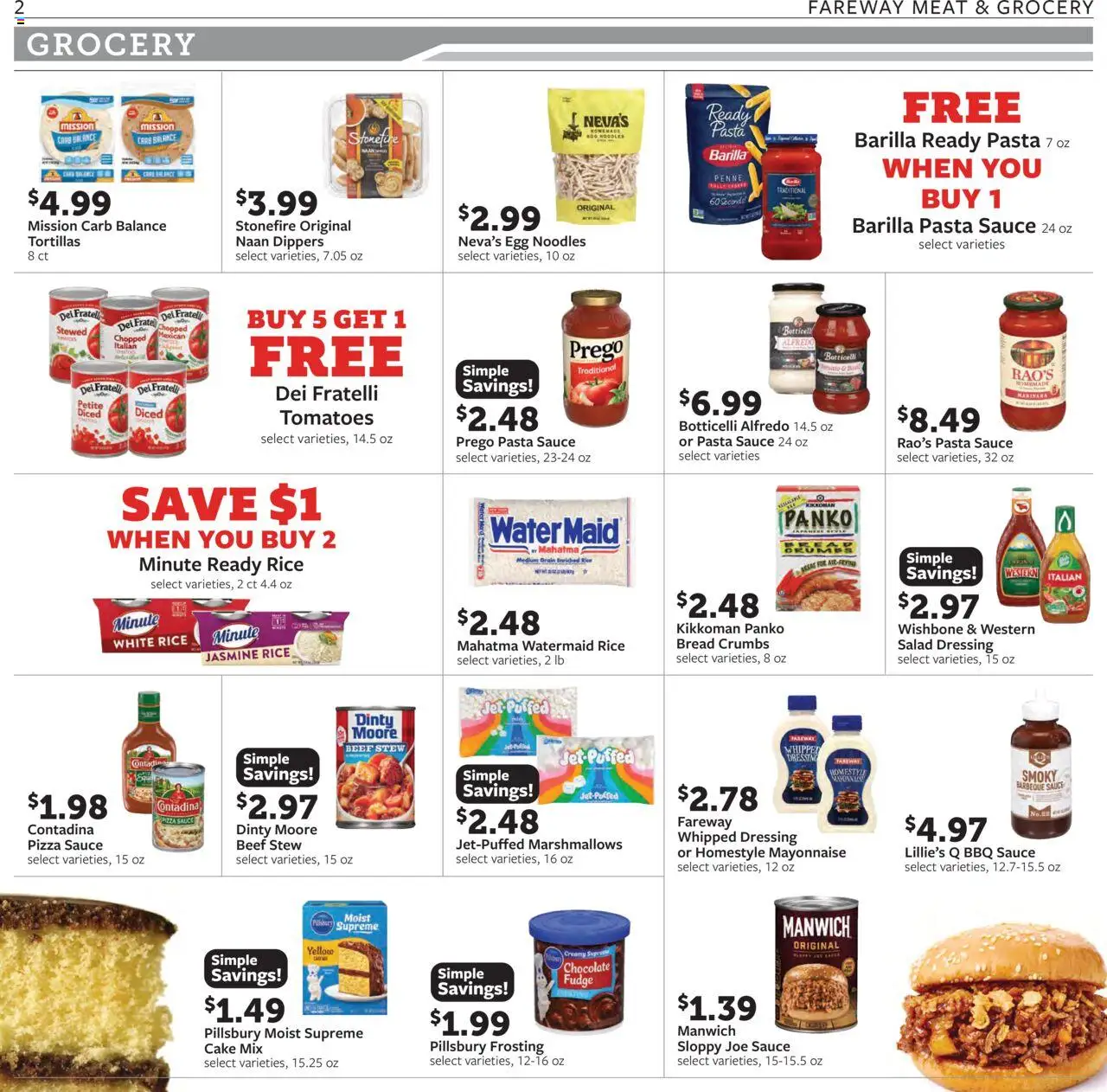 Fareway Weekly Ad - valid from 18.08.2025 | Page: 2 | Products: Chocolate, Rice, Water, Sauce