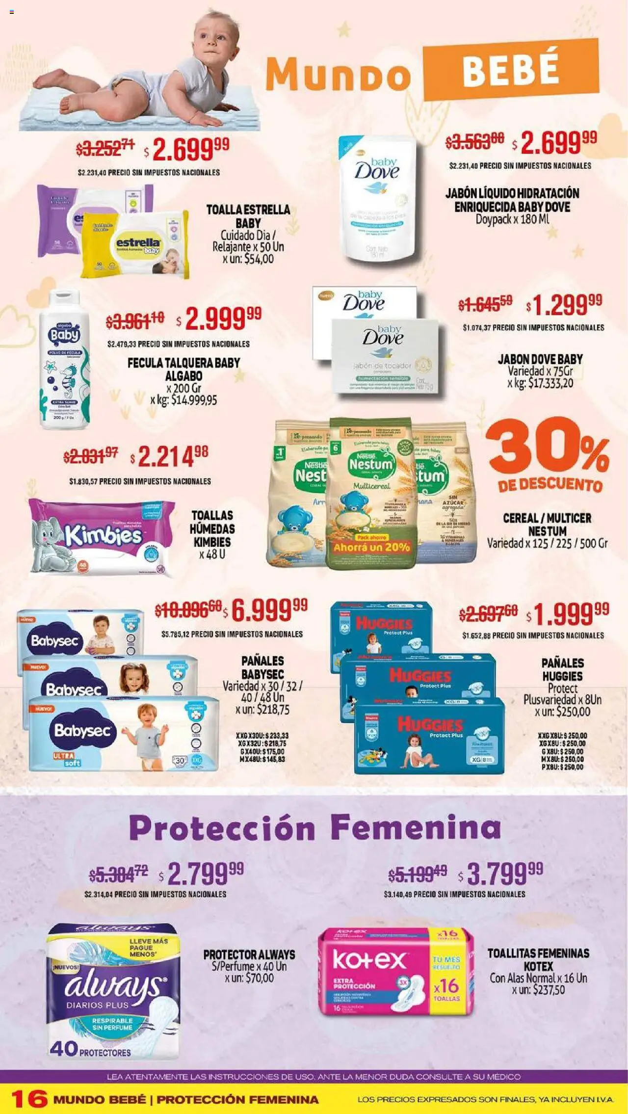 Makro ofertas │ válido desde el 07.08.2025 | Página: 16 | Productos: Toalla, Azucar, Pañales, Toallitas femeninas