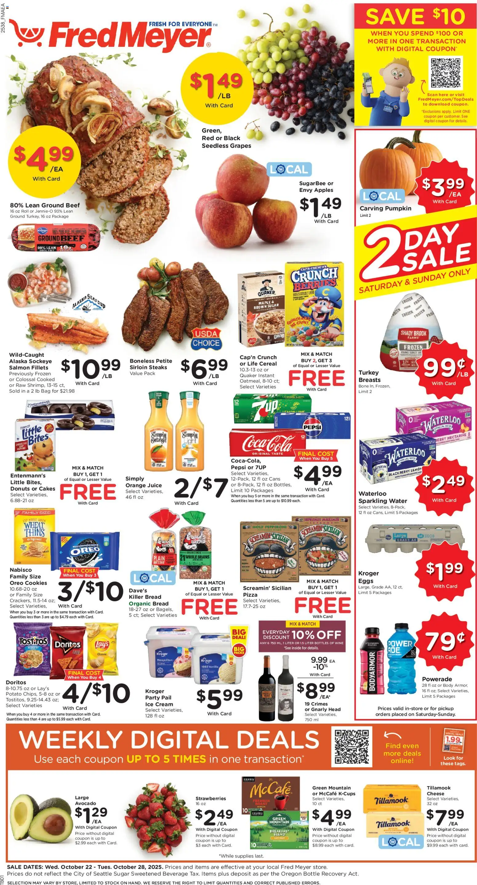 Fred Meyer Weekly Ad - valid from 22.10.2025 | Page: 1