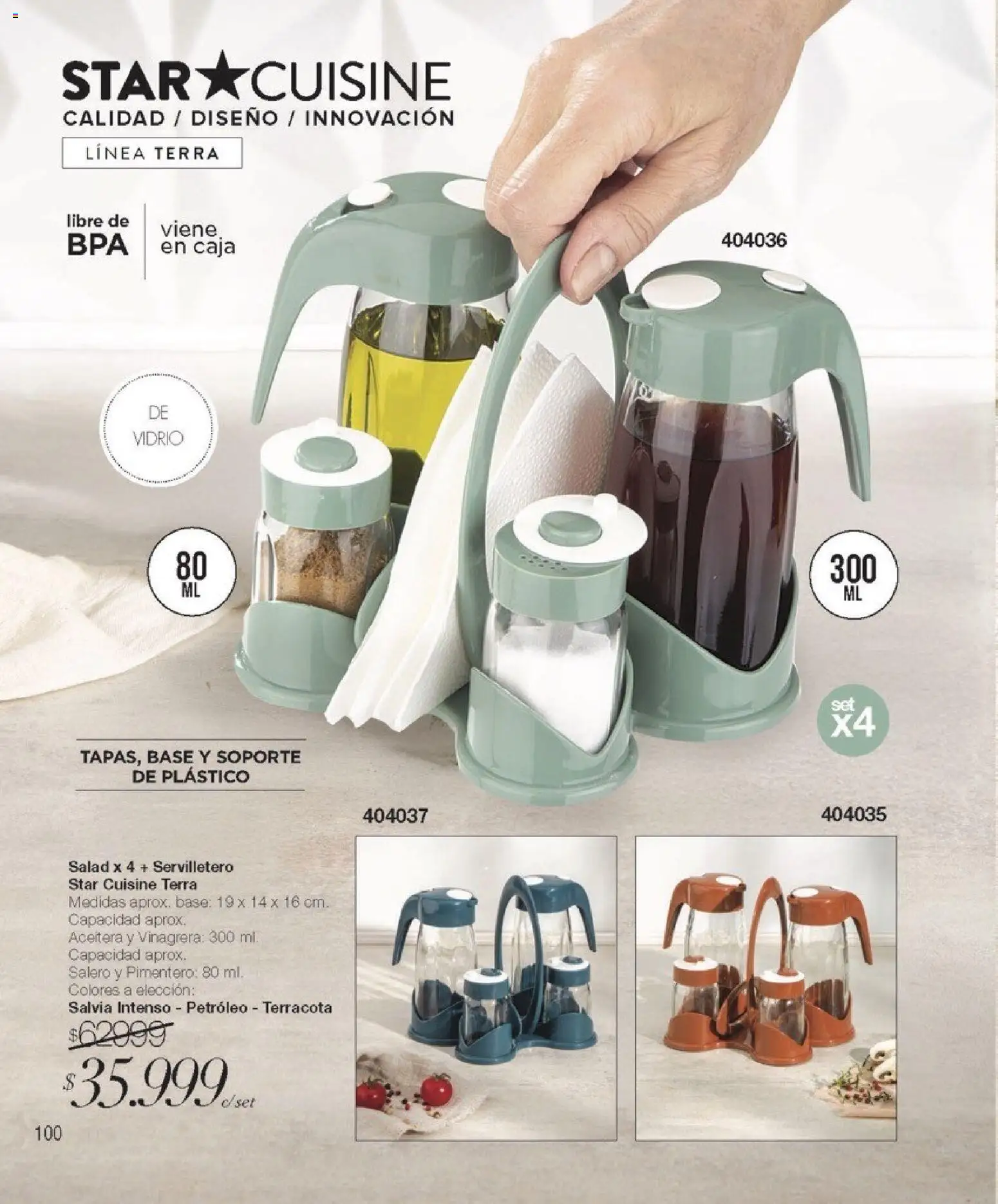 Violetta catálogo │ válido desde el 01.01.2026 | Página: 100 | Productos: Servilletero, Caja, Petróleo, Aceitera