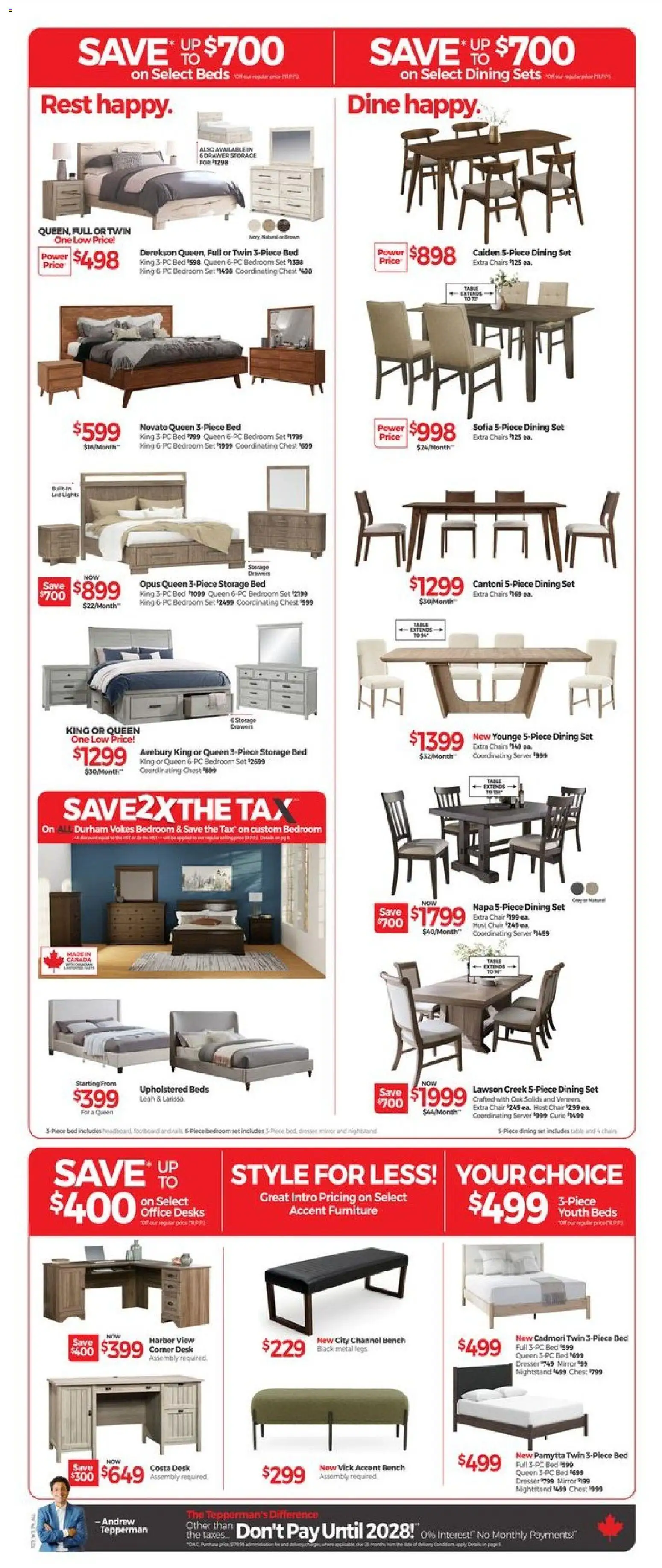 Tepperman's flyer valid from 27.11.2025 | Page: 7 | Products: PC, Bed, Table, Chair