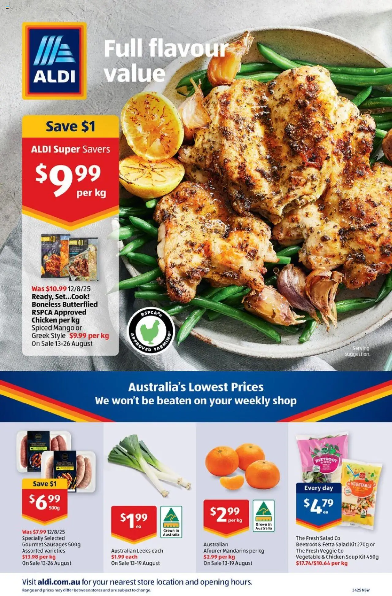 Aldi catalogue - valid from 20.08.2025 | Page: 24 | Products: Chicken, Mandarins, Salad, Beetroot