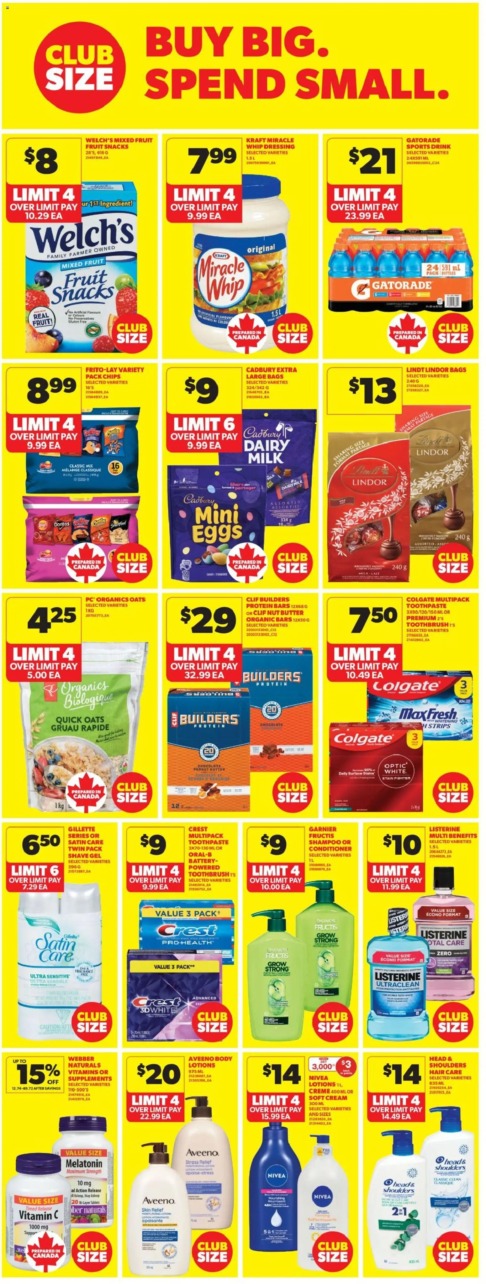 Real Canadian Superstore flyer valid from 22.01.2026 | Page: 22 | Products: Chips, Toothpaste, Battery, Chocolate