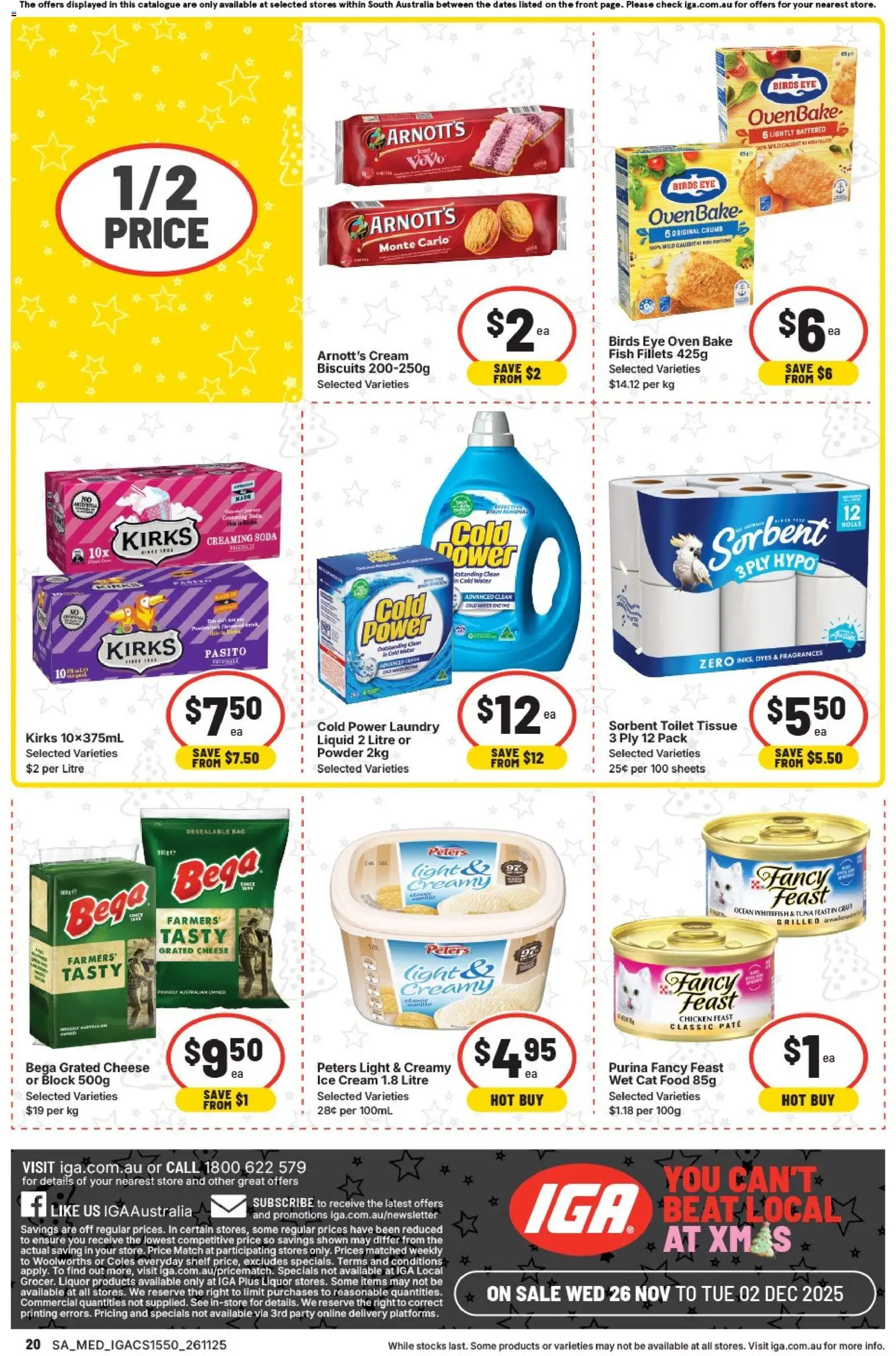 IGA catalogue - valid from 26.11.2025 | Page: 16 | Products: Light, Biscuits, Tuna, Laundry