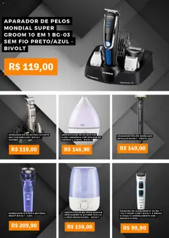 Ponto Frio Folheto - válido de 23.07.2025 | Página: 3 | Produtos: Difusor, Barbeador, Aparador de pelos, Umidificador