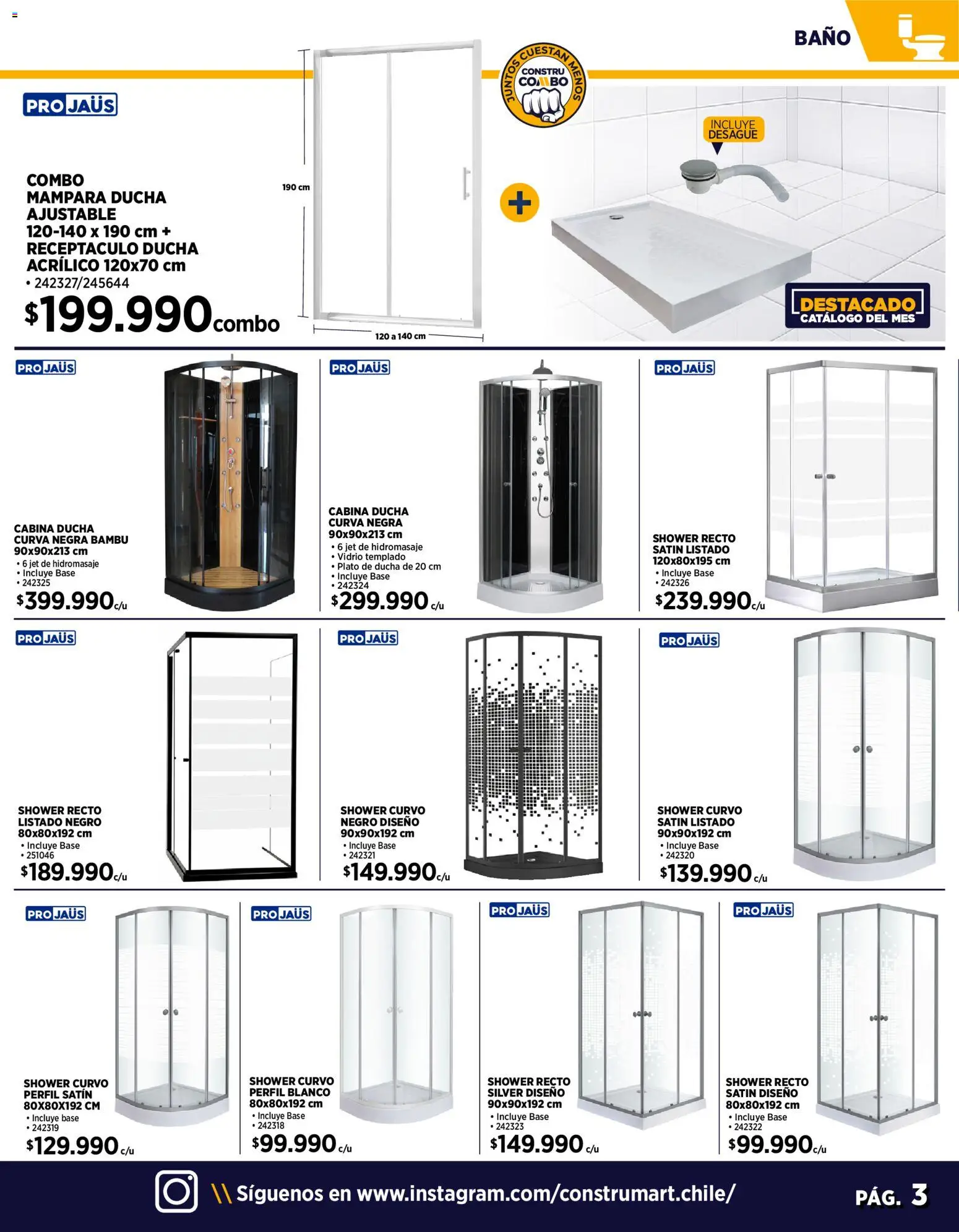 Construmart Ofertas │ válido desde el 01.01.2026 | Página: 3 | Productos: Baño, Ducha, Perfil, Base