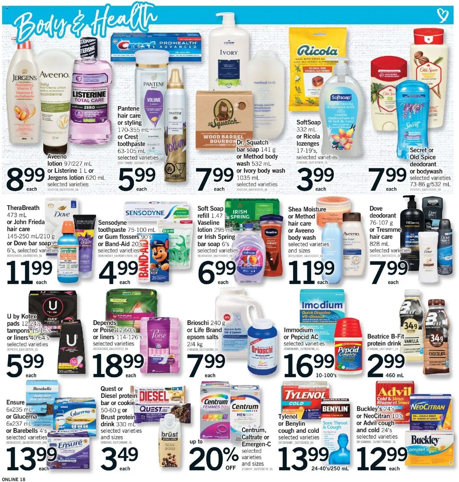 Fortinos flyer valid from 05.03.2026 | Page: 18 | Products: Shampoo, Body wash, Coffee, Chocolate