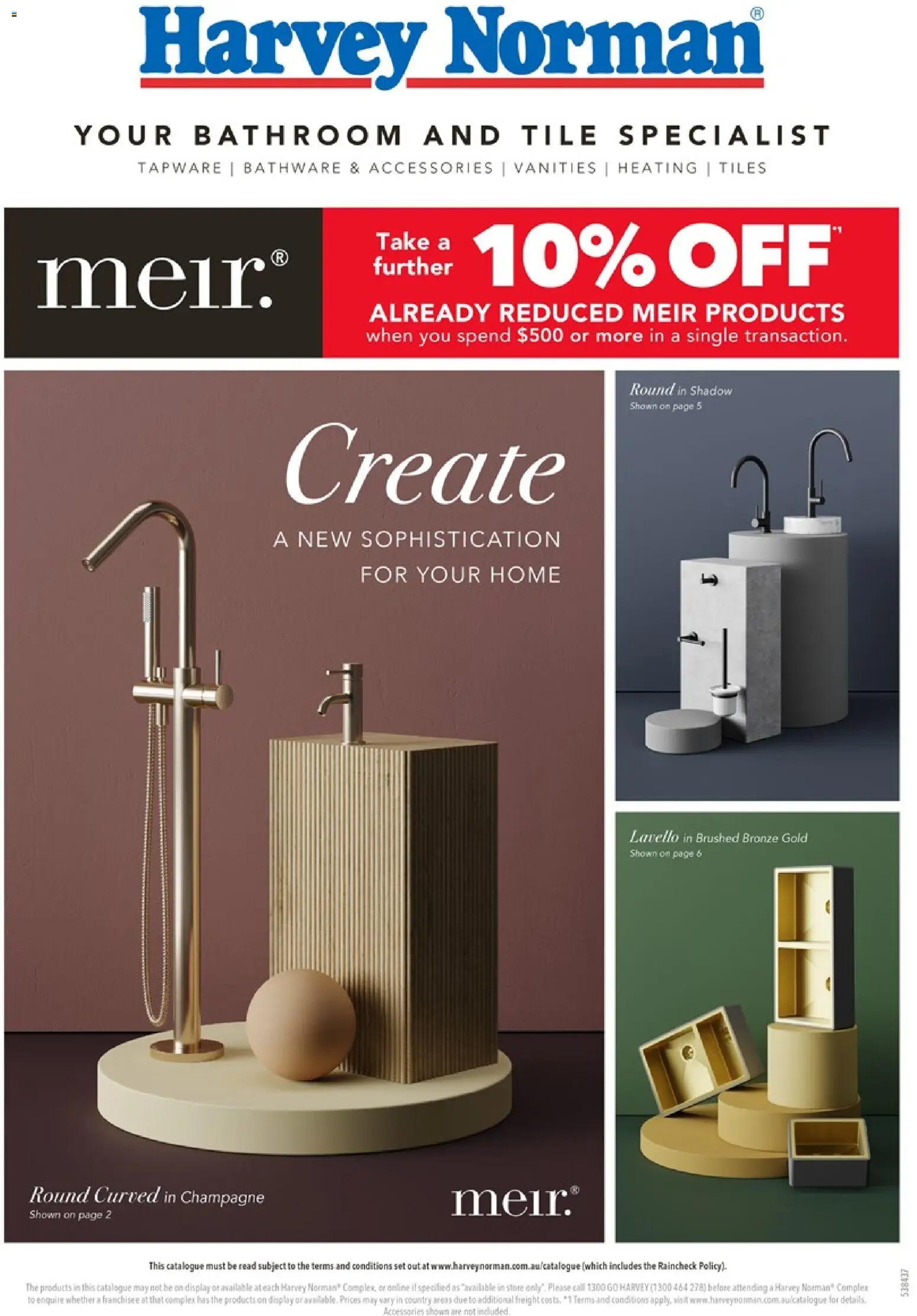 Harvey Norman catalogue - valid from 04.11.2025 | Page: 1 | Products: Accessories, Bathroom