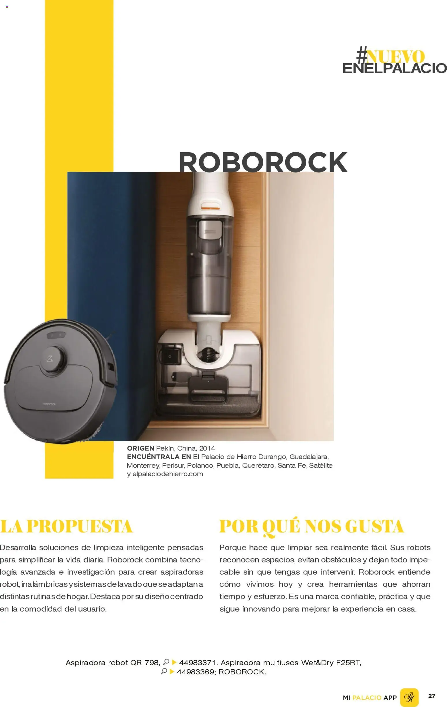 Nuevas ofertas de Palacio De Hierro válidas en toda la República Mexicana desde el 26.12.2025. ¡Encuentra las mejores ofertas en Palacio De Hierro catálogo! | Página: 29 | Productos: Robot, Cable, Aspiradora, Satélite