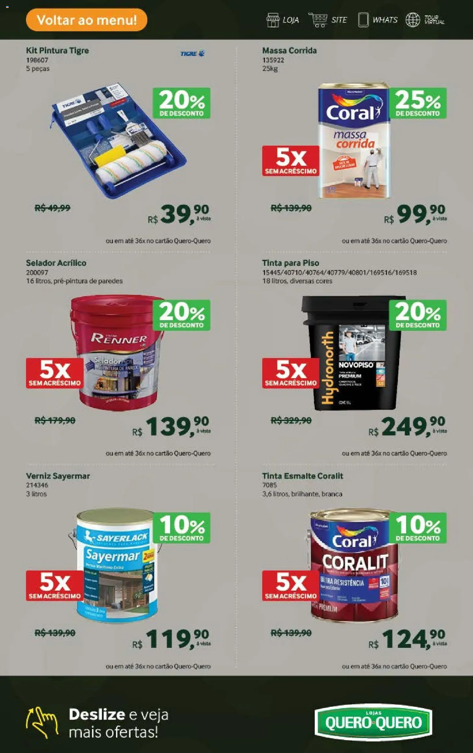 Lojas Quero-Quero Folheto - válido de 04.11.2025 | Página: 7 | Produtos: Piso, Massa corrida, Massa, Verniz