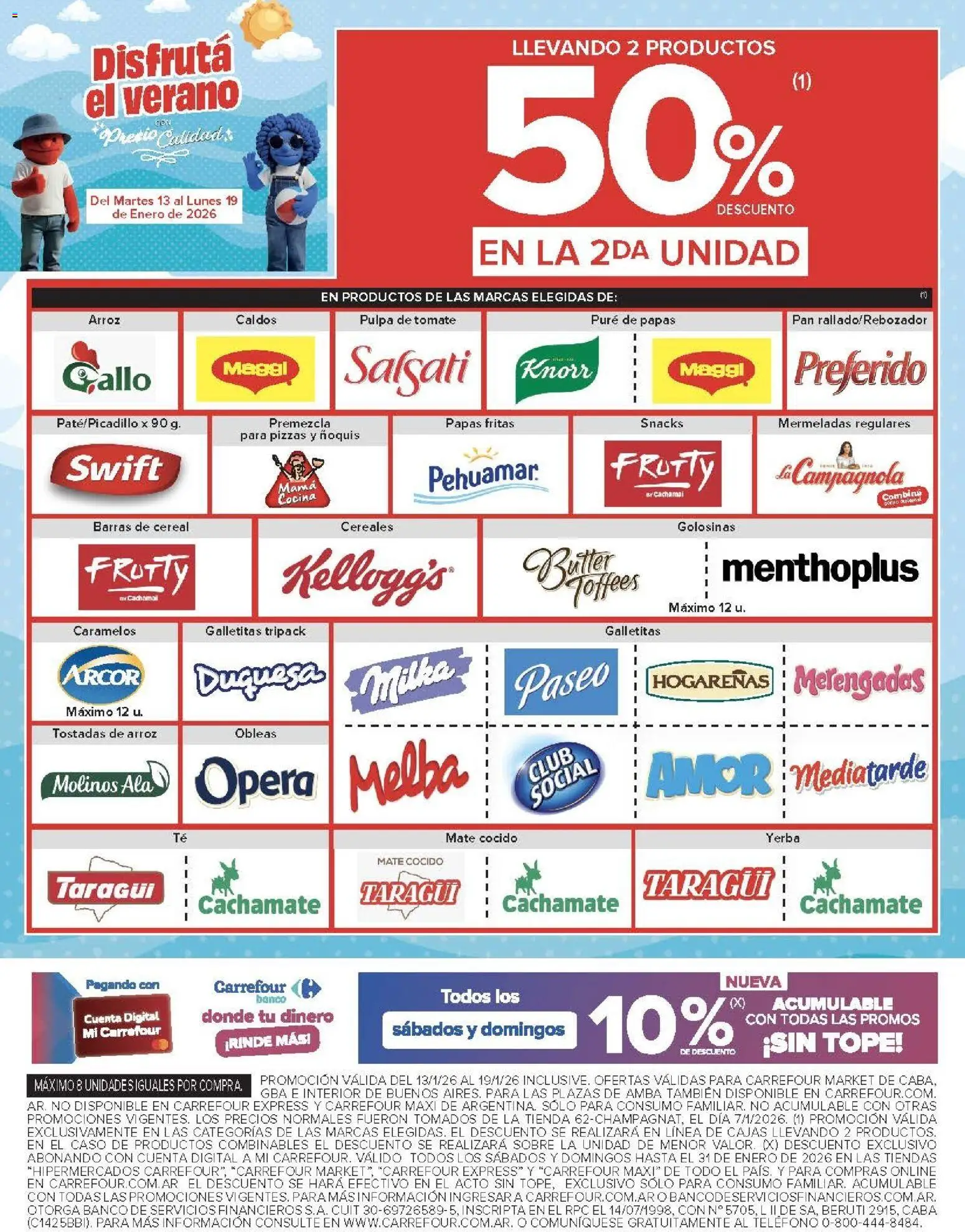 Carrefour ofertas │ válido desde el 13.01.2026 | Página: 43 | Productos: Teléfono, Banco, Pan, Mate cocido