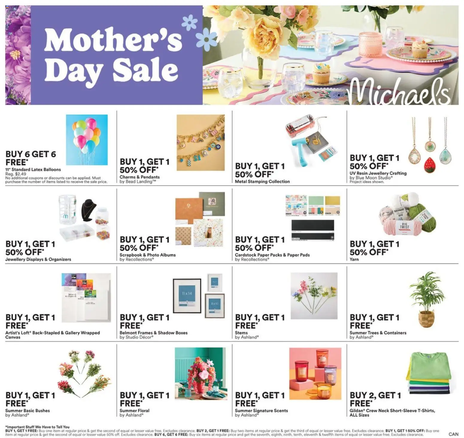 Michaels Ad - valid from 24.04.2026 | Page: 2 | Products: Canvas, Yarn, Pads