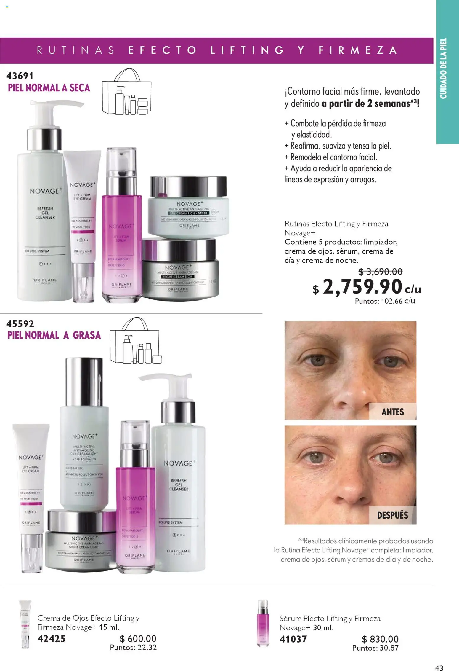 Nuevas ofertas de Oriflame válidas en toda la República Mexicana desde el 27.12.2025. ¡Encuentra las mejores ofertas en Oriflame campaña 1 2026! | Página: 43 | Productos: Serum, Crema, Contorno