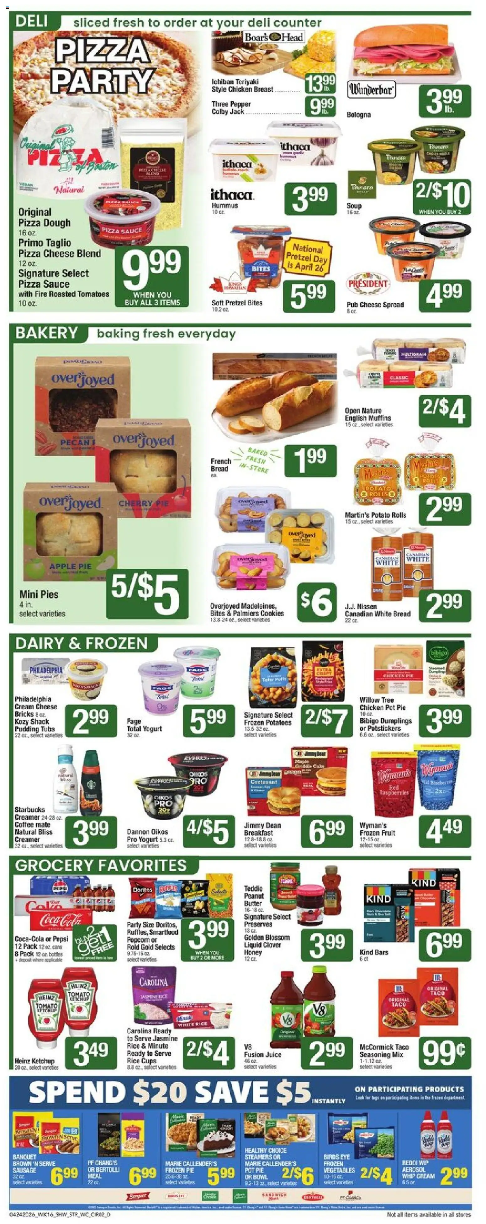 Star Market Weekly Ad - valid from 24.04.2026 | Page: 2 | Products: Butter, Pizza, Juice, Potatoes