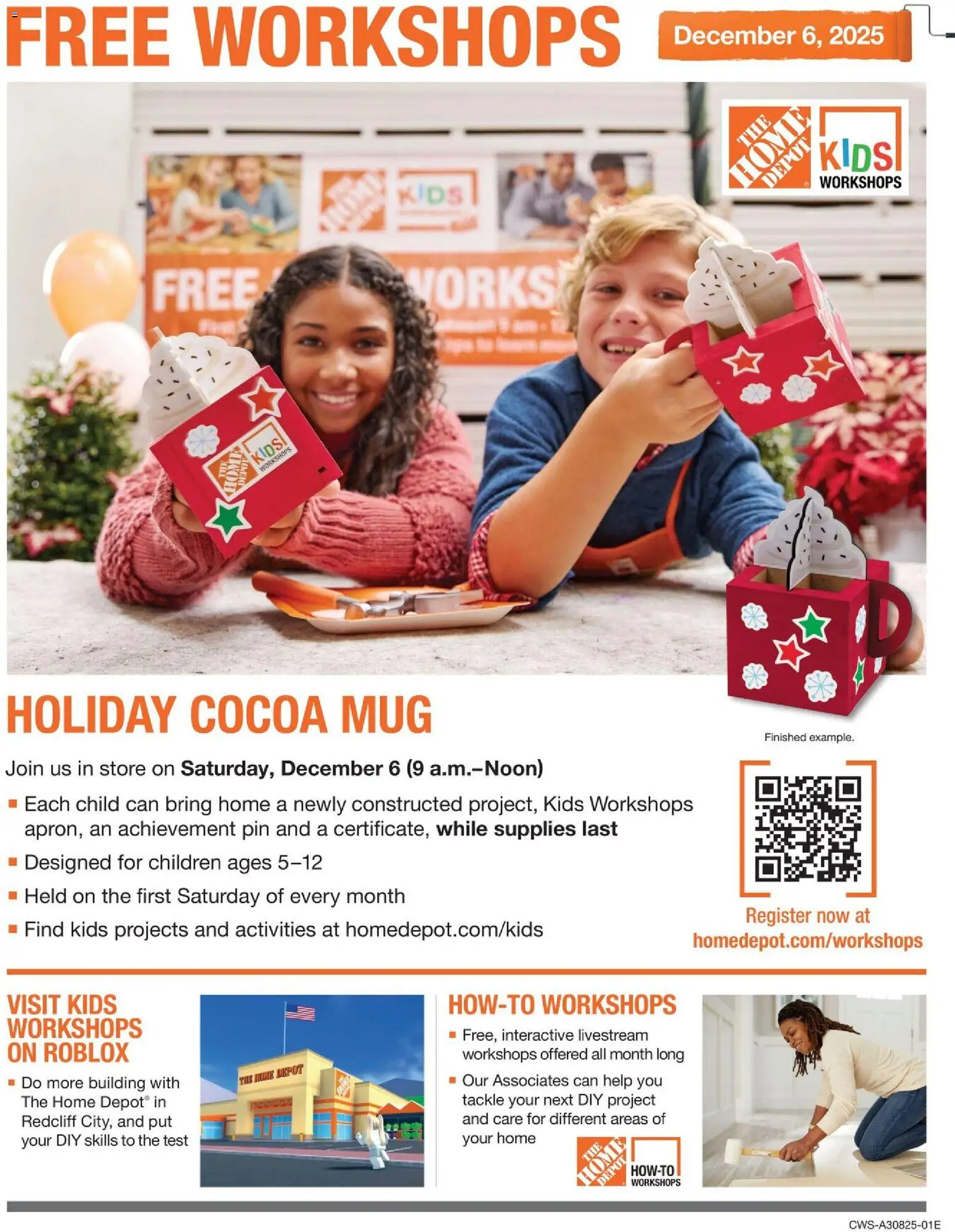 Home Depot Kids Workshops - valid from 29.11.2025 | Page: 1 | Products: Pin