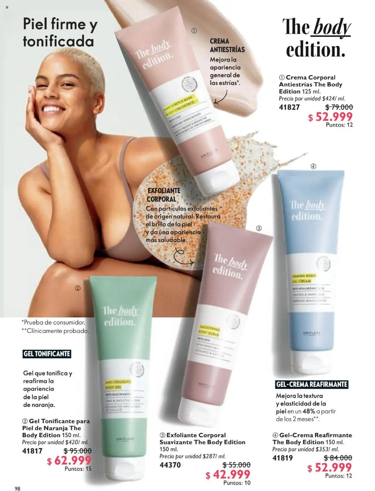 Oriflame revista - valida desde el 12.07.2025 | Página: 98 | Productos: Exfoliante corporal, Crema, Body, Suavizante