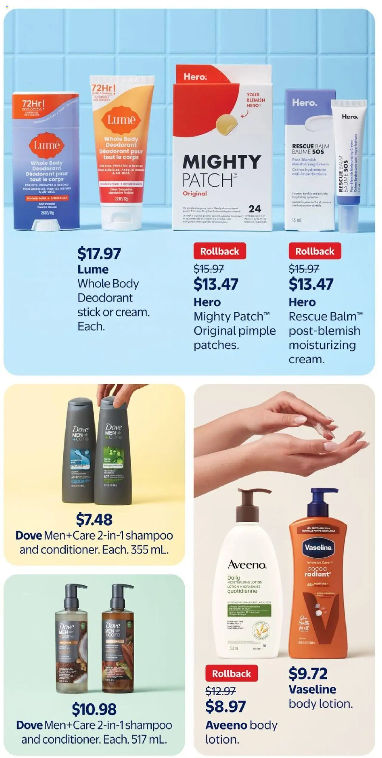Walmart flyer valid from 07.08.2025 | Page: 37 | Products: Fragrance, Powder, Shampoo, Deodorant