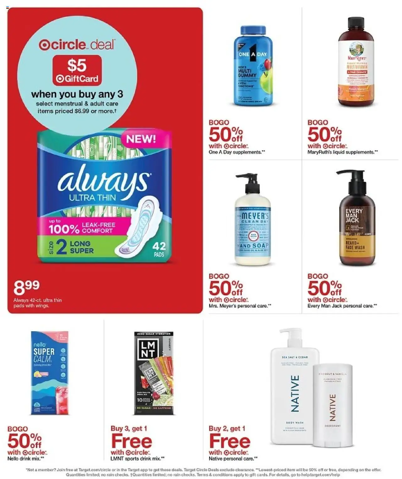 Target Weekly Ad - valid from 05.10.2025 | Page: 29 | Products: Multivitamin, Soap, Pads, Salt