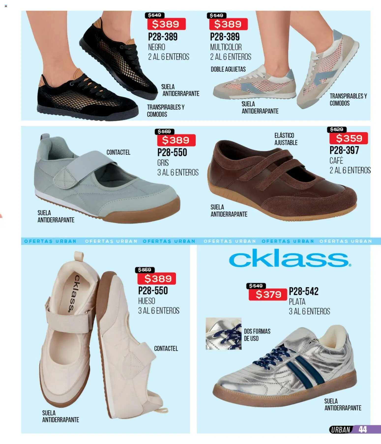 Nuevas ofertas de Cklass válidas en toda la República Mexicana desde el 12.01.2026. ¡Encuentra las mejores ofertas en Cklass catálogo Mega Ofertas Calzado! | Página: 45 | Productos: Café