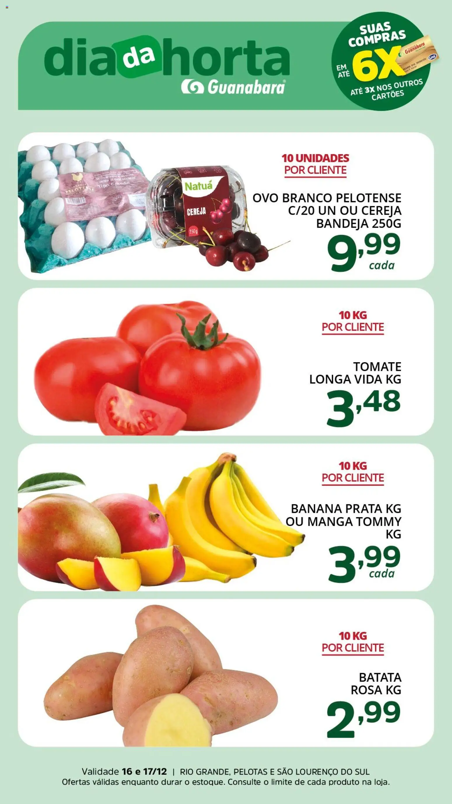 Supermercado Guanabara Folheto - válido de 16.12.2025 | Página: 3 | Produtos: Cereja, Bandeja, Batata