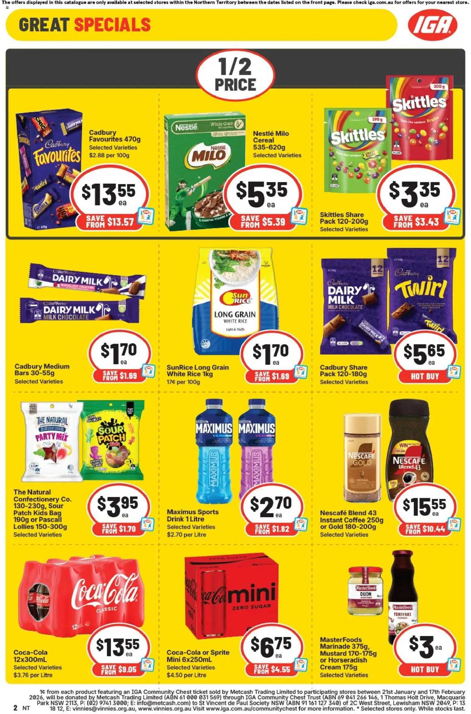 IGA catalogue - valid from 04.02.2026 | Page: 2 | Products: Lollies, Cereal, Fruits, Sugar