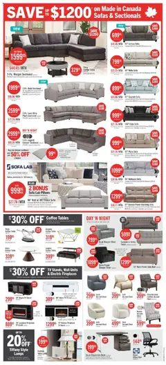 Preview of The Brick weekly flyer / circulaire from shop The Brick valid from 10.10.2025 | Page: 7 | Products: Bed, Coffee table, Lamp, Coffee