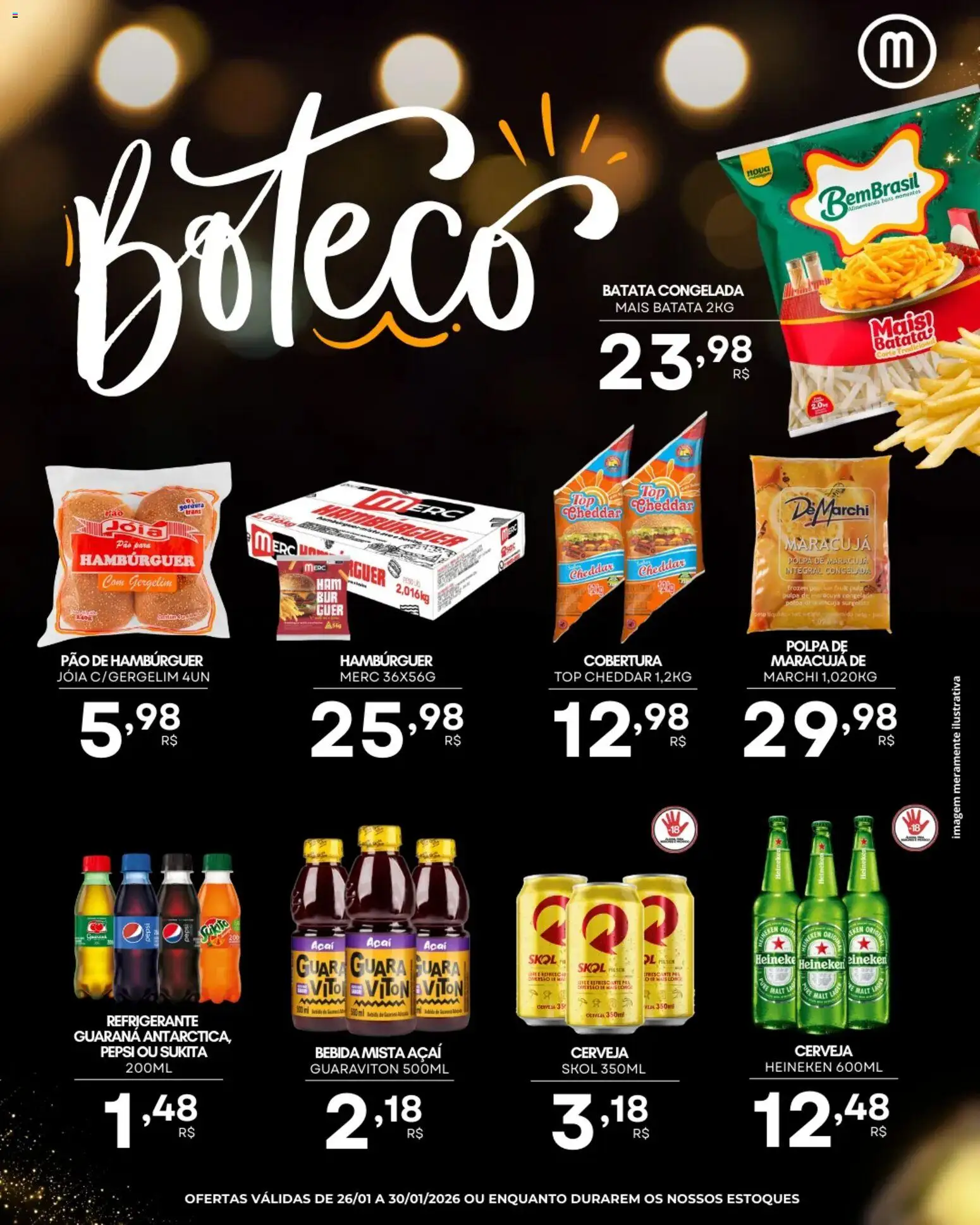 Mercadão Atacadista Folheto - válido de 26.01.2026 | Página: 4 | Produtos: Maracujá, Pão, Mel, Bebida