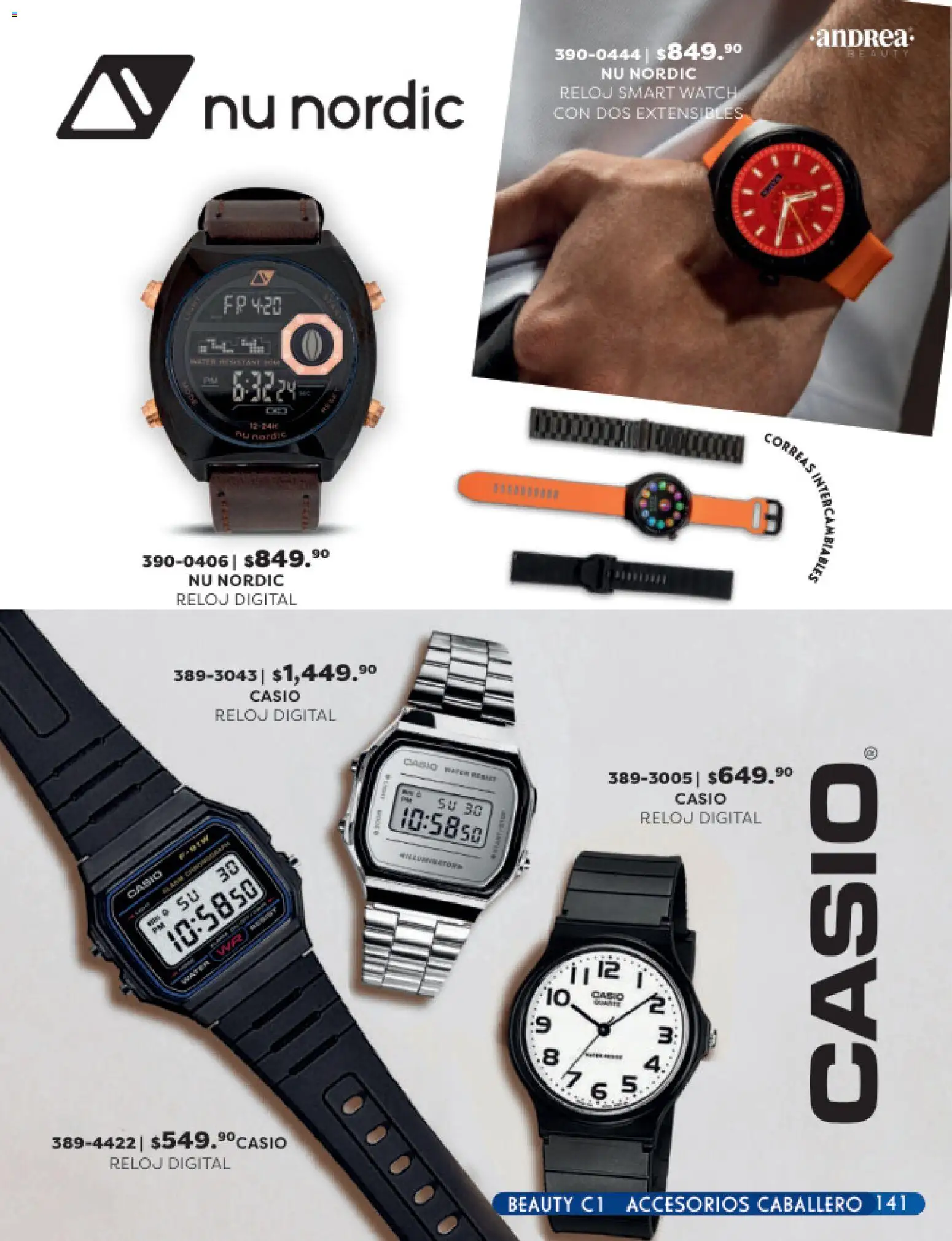 Nuevas ofertas de Andrea válidas en toda la República Mexicana desde el 25.01.2026. ¡Encuentra las mejores ofertas en Andrea catálogo Beauty! | Página: 141 | Productos: Reloj