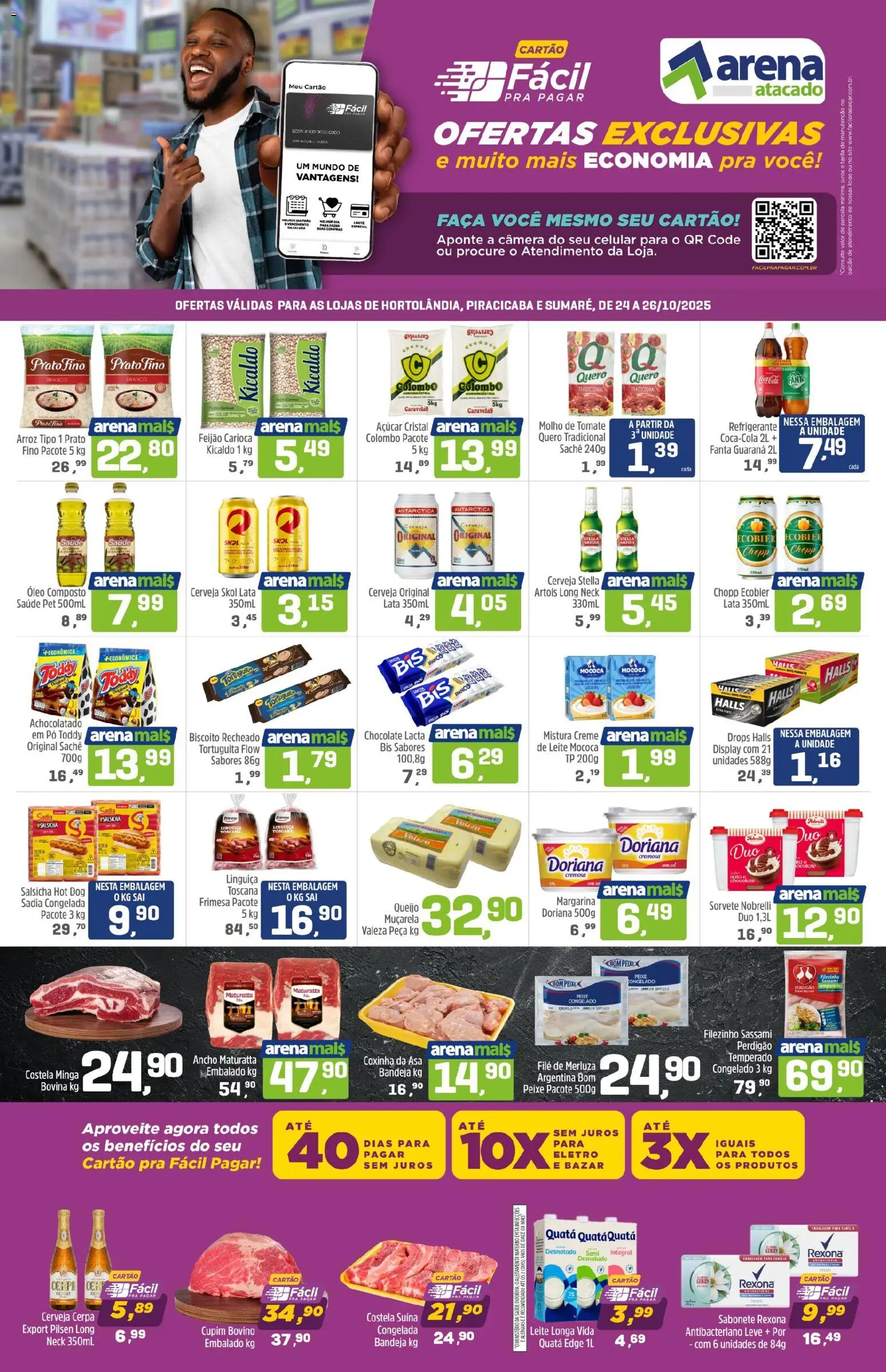 Arena Atacado Folheto - válido de 24.10.2025 | Página: 1 | Produtos: Pó, Óleo, Sabonete, Margarina