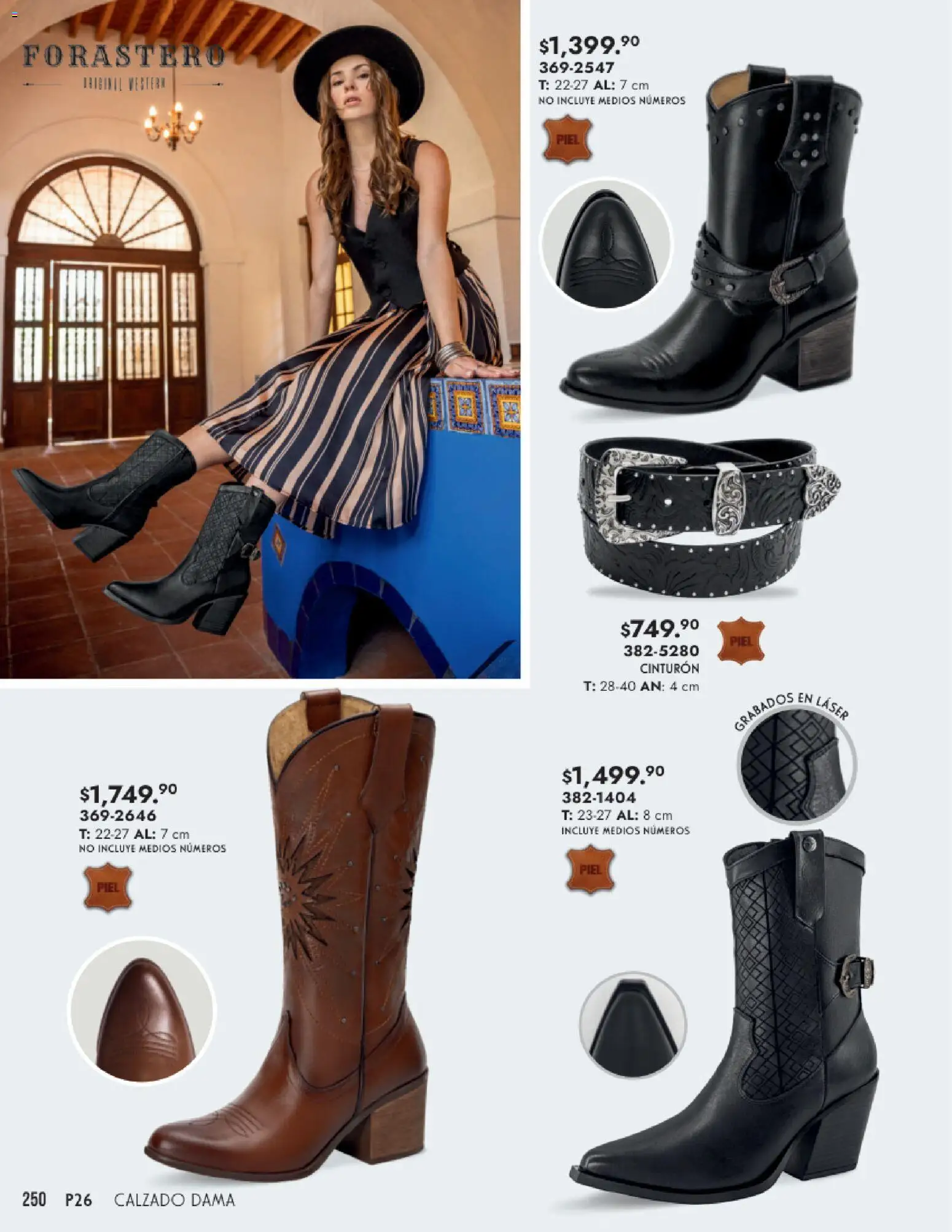 Nuevas ofertas de Andrea válidas en toda la República Mexicana desde el 25.01.2026. ¡Encuentra las mejores ofertas en Andrea catálogo Calzado Dama! | Página: 250 | Productos: Cinturón