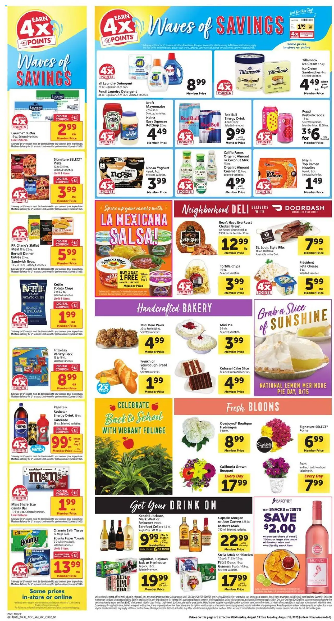 Safeway Weekly Ad - valid from 13.08.2025 | Page: 2 | Products: Cheese, Detergent, Cookies, Mayonnaise