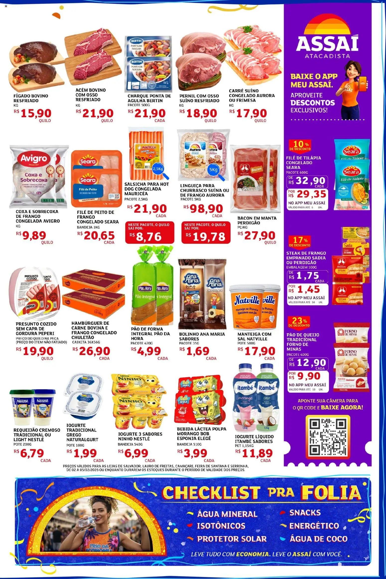 Assaí Atacadista Folheto - válido de 02.02.2026 | Página: 3 | Produtos: Coco, Iogurte, Chuletão, Água mineral