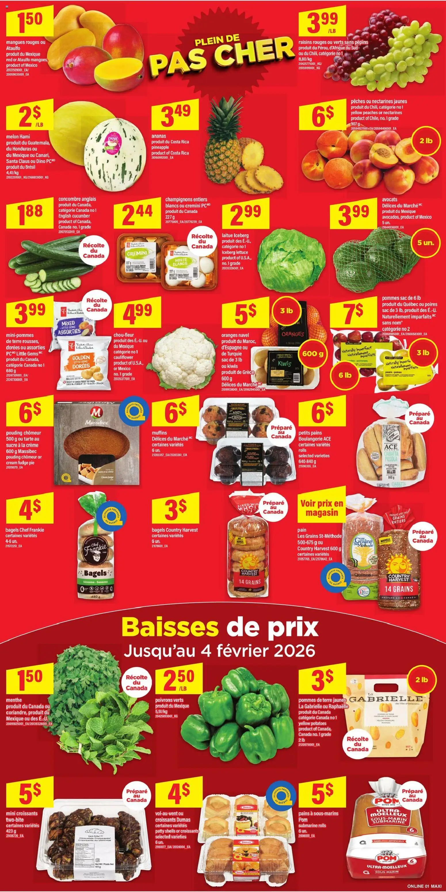 Maxi flyer valid from 29.01.2026 | Page: 6 | Products: Pineapple, Cream, Chocolate, Oranges