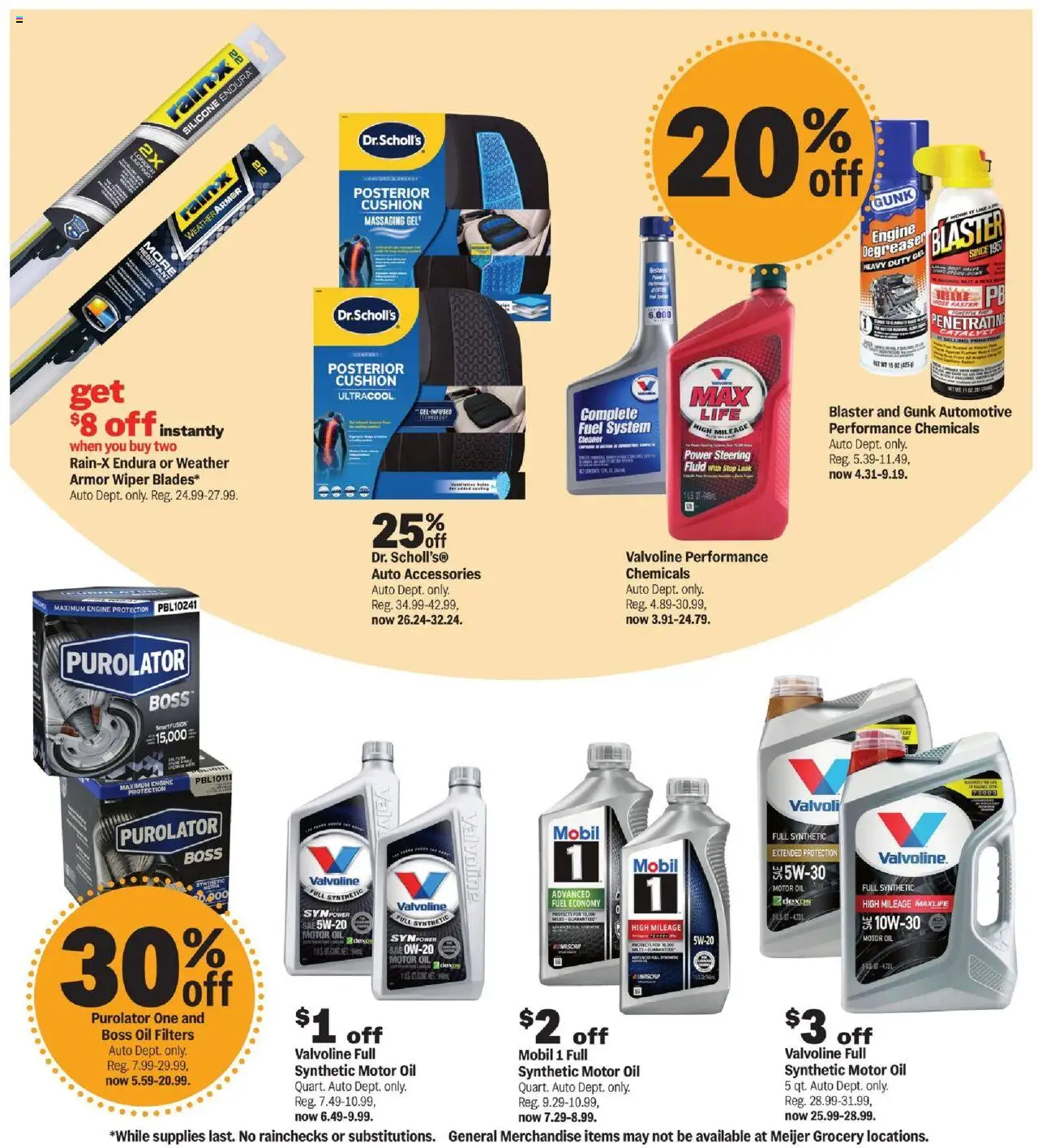 Meijer Trick or Treat Deals - valid from 15.10.2025 | Page: 8 | Products: Oil, Wiper, Cushion, Motor Oil