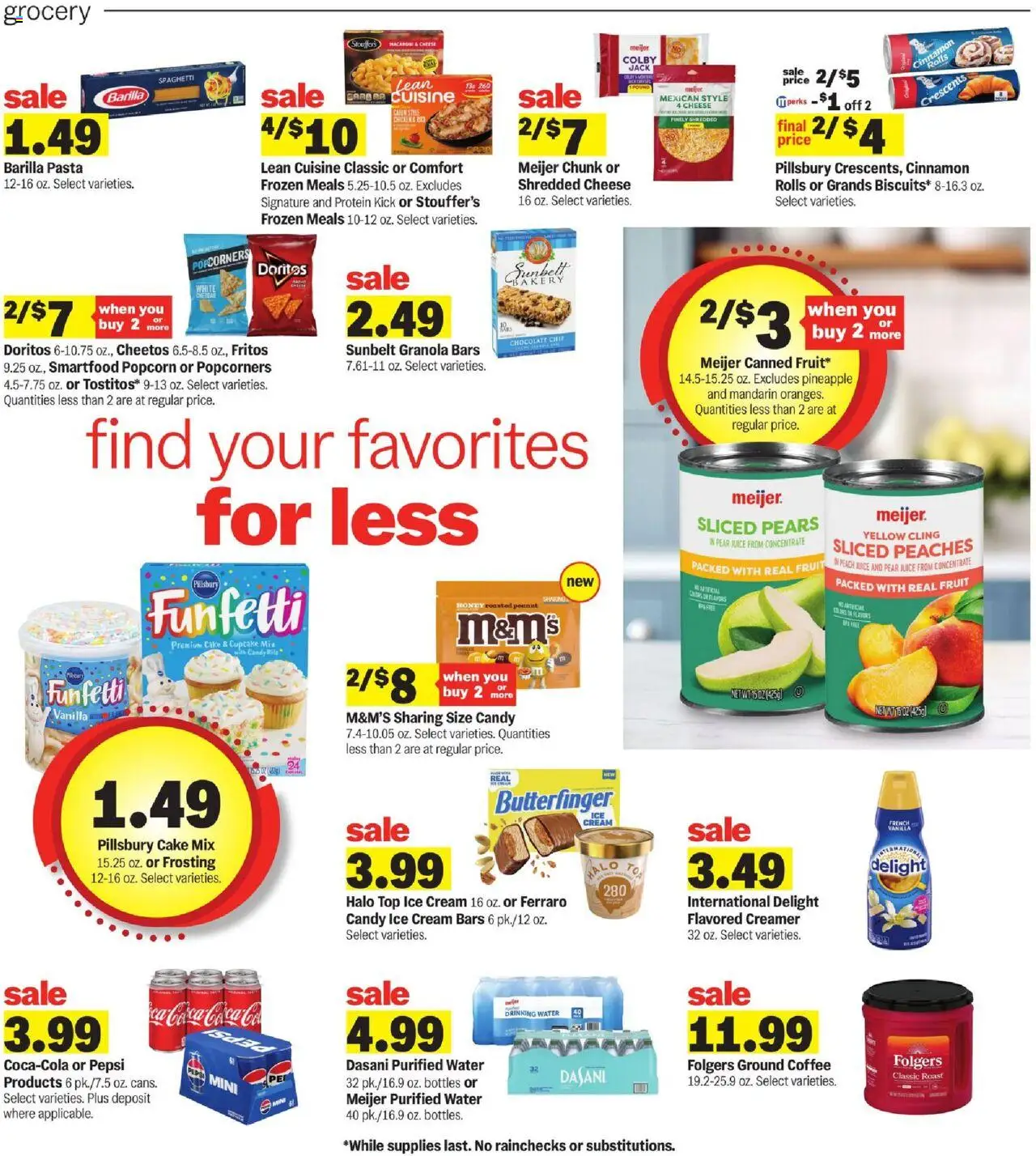 Meijer Weekly Ad - MI - valid from 15.10.2025 | Page: 3 | Products: Cheese, Ice cream, Water, Peach