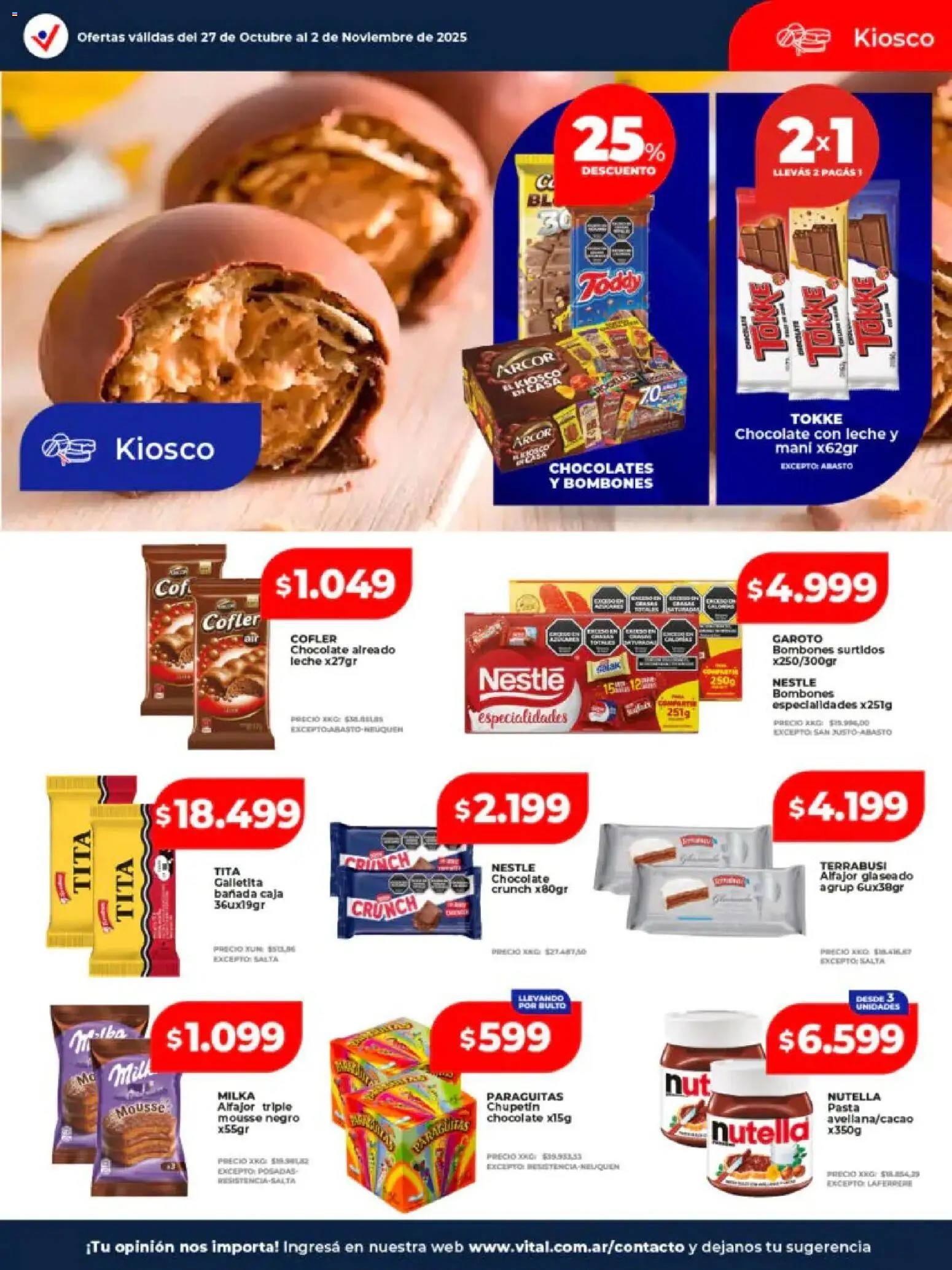 Vital - Ofertas - Villa Ortúzar │ válido desde el 27.10.2025 | Página: 15 | Productos: Caja, Mousse, Leche, Chocolate