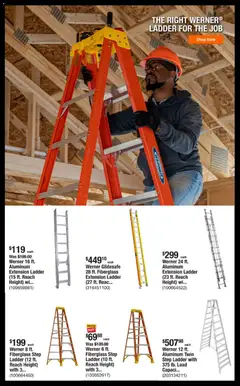 Preview of Home Depot weekly ads valid from 03.11.2025 | Page: 4 | Products: Ladder